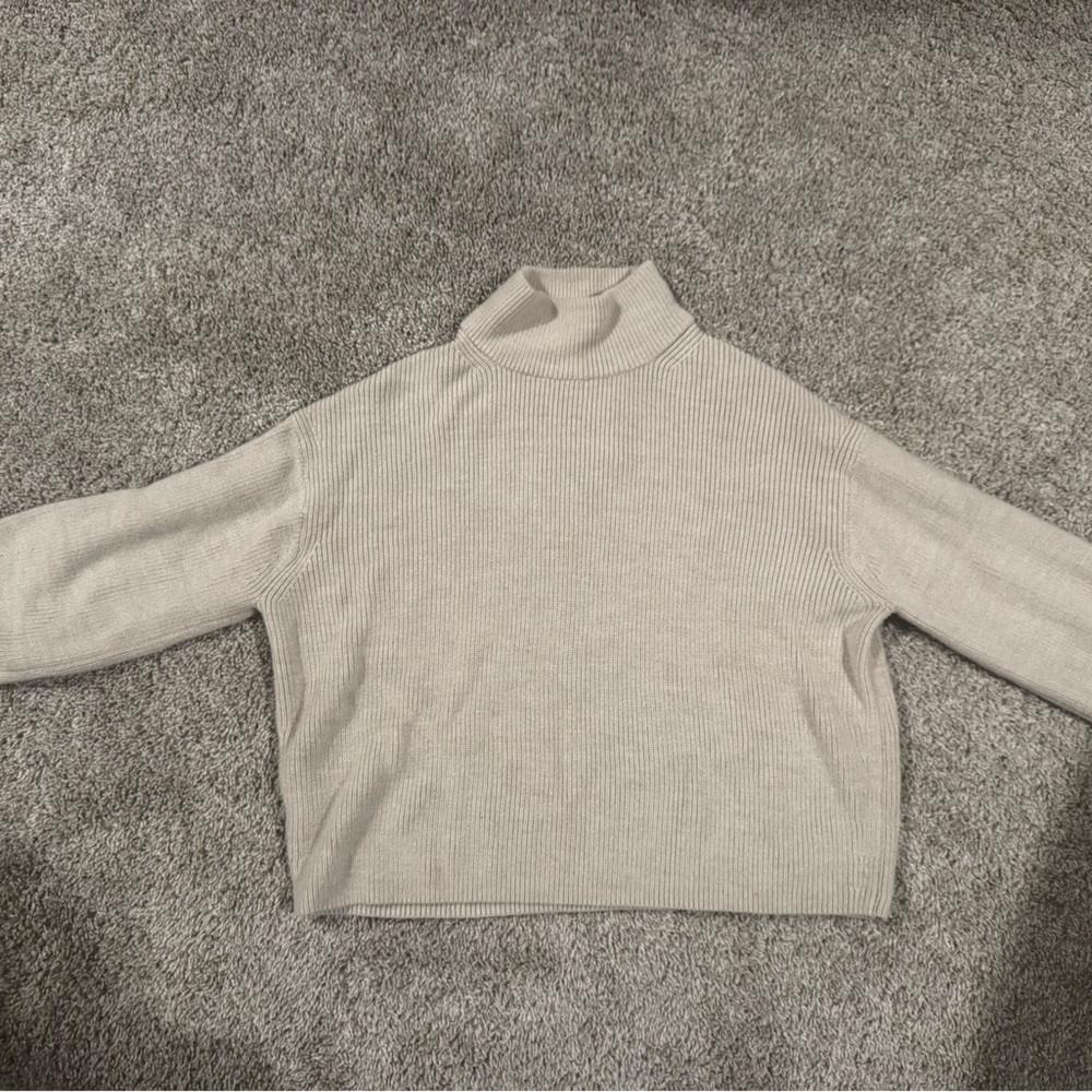 Lululemon Athletica Cream Cowl Neck Sweater
